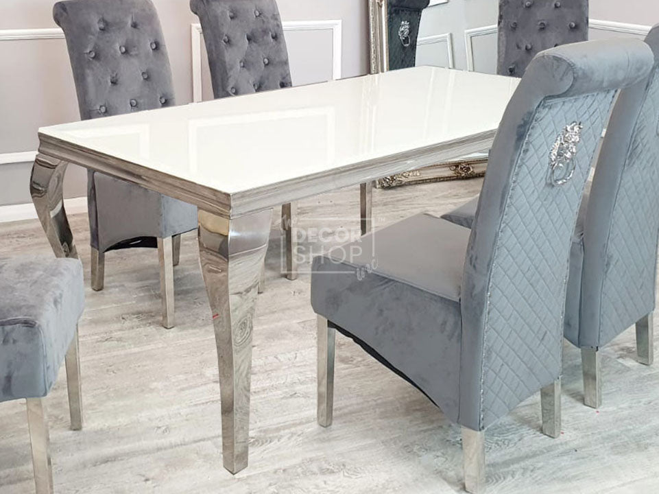 Dining Table with Chrome Legs - Louis