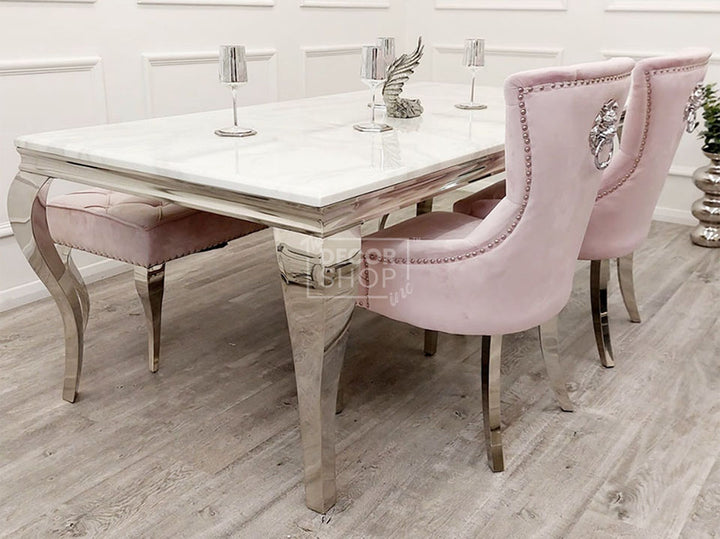 Dining Table with Chrome Legs - Louis