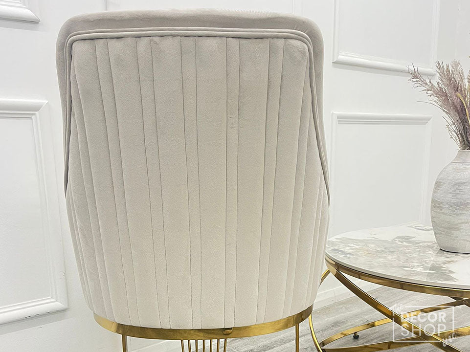 Velvet Dining Chair With Gold Legs - Chelmsford