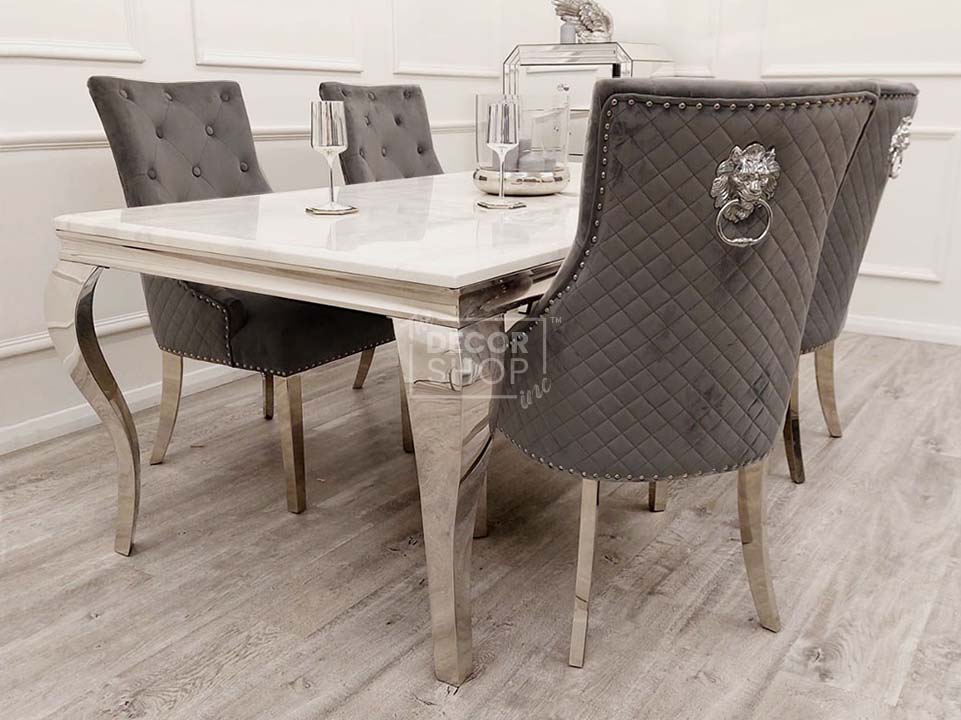 Dining Table with Chrome Legs - Louis