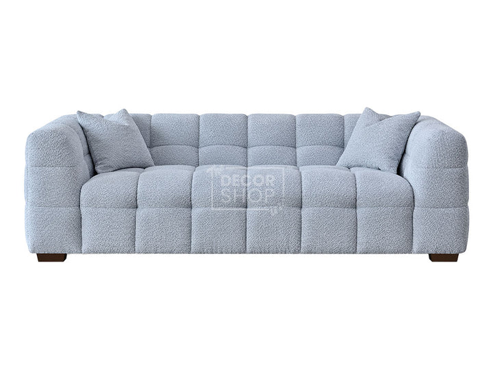 3+2 Sofa Set In Light Grey Boucle Fabric - Tribeca