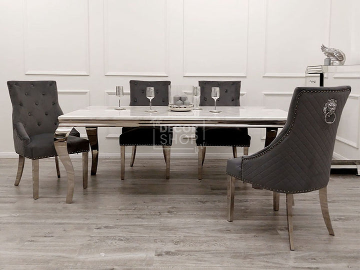 Dining Table with Chrome Legs - Louis