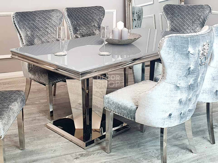 Athena Dining Table With Chrome Legs