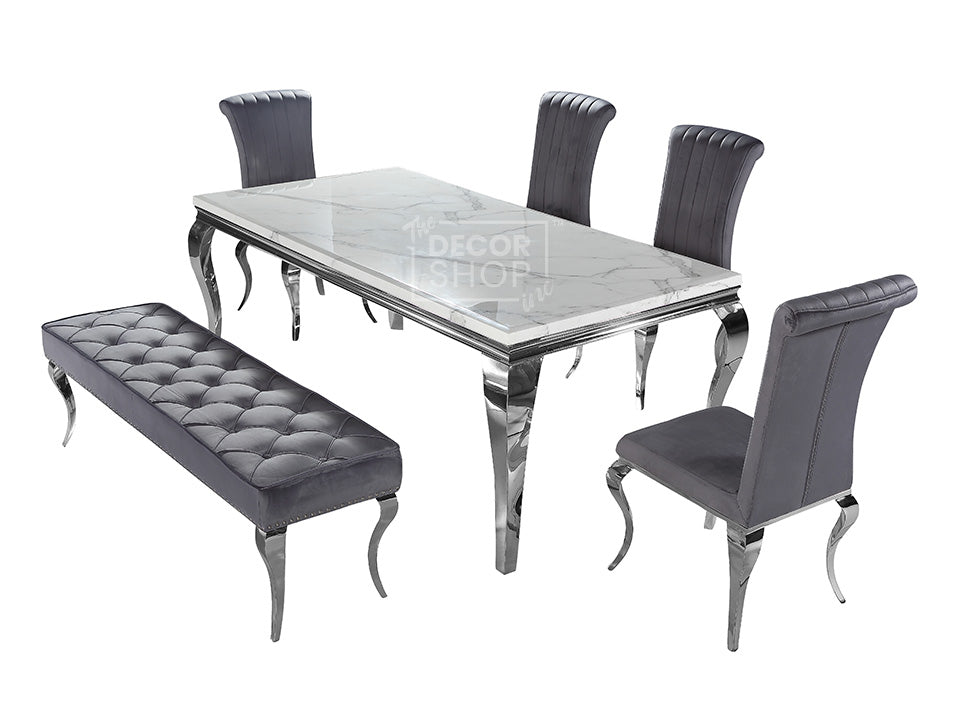 Dining Table with Chrome Legs - Louis