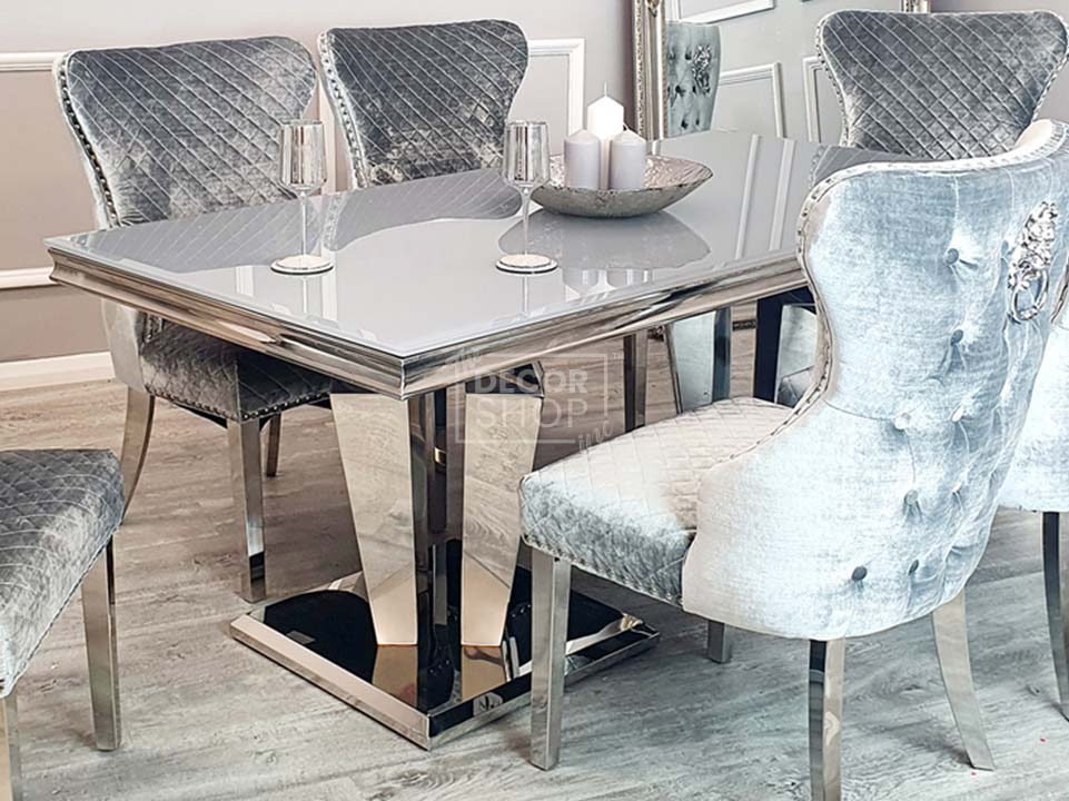 Athena Dining Table With Chrome Legs