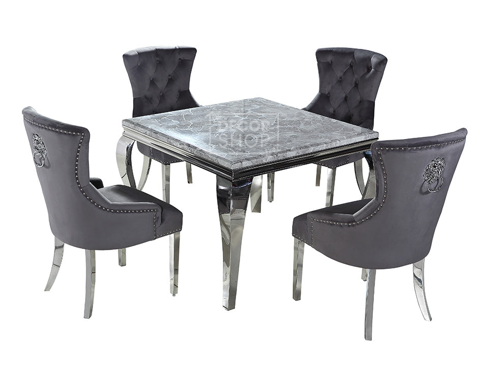 Dining Table with Chrome Legs - Louis