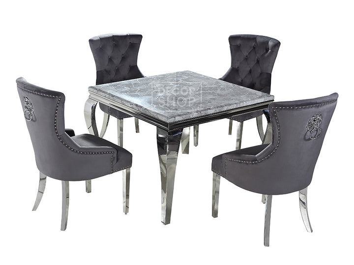 Dining Table with Chrome Legs - Louis