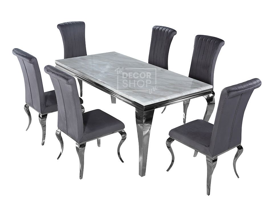 Dining Table with Chrome Legs - Louis