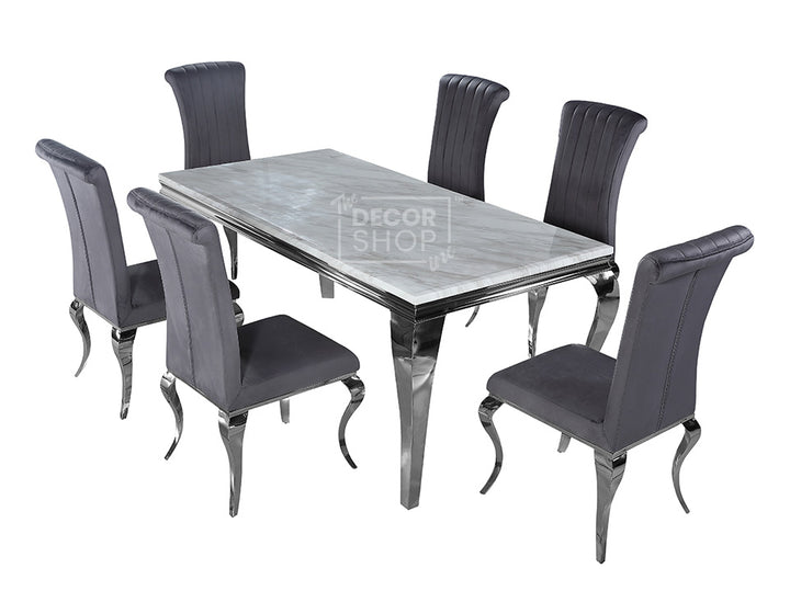 Dining Table with Chrome Legs - Louis