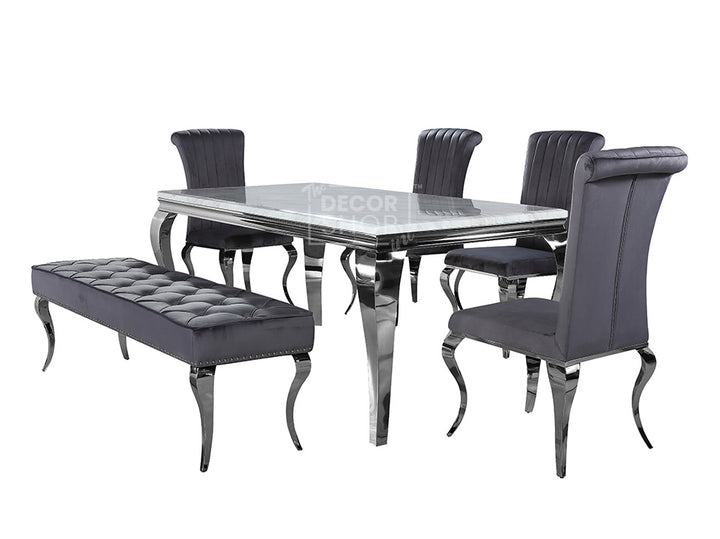 Dining Table with Chrome Legs - Louis