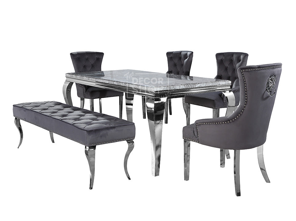 Dining Table with Chrome Legs - Louis