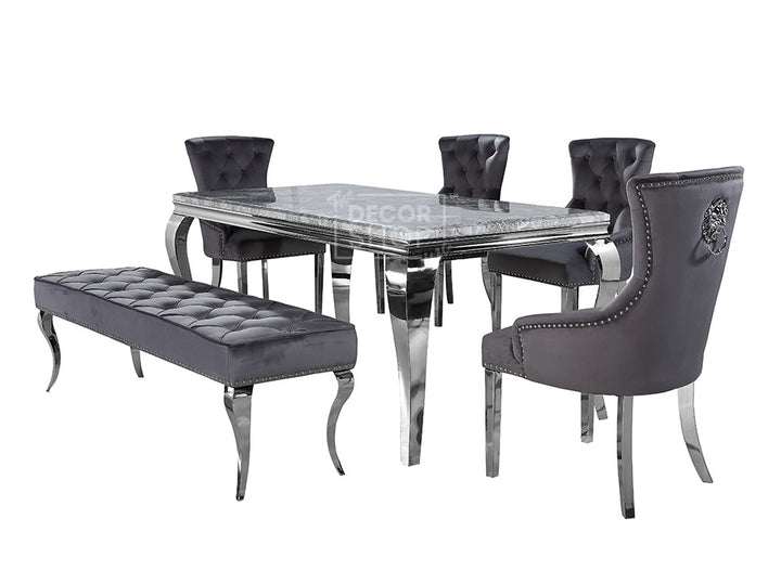Dining Table with Chrome Legs - Louis