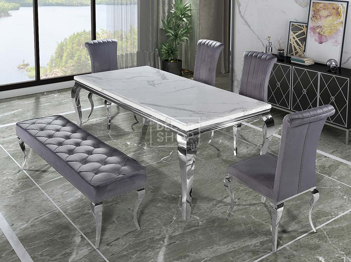 Dining Table with Chrome Legs - Louis