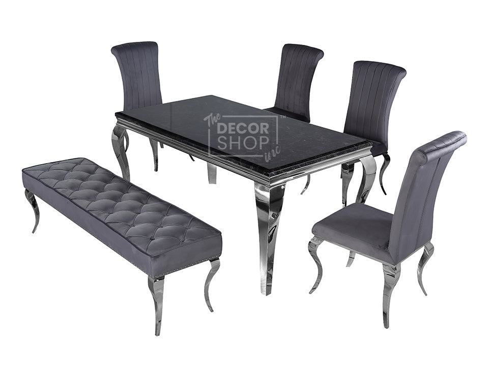 Dining Table with Chrome Legs - Louis