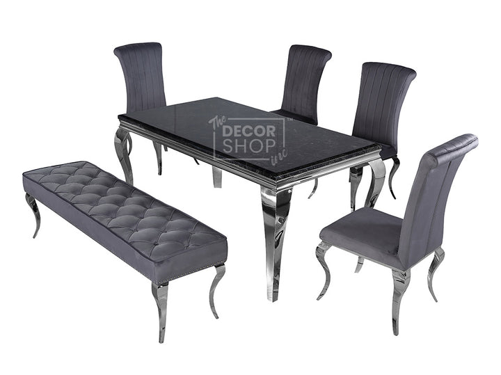 Dining Table with Chrome Legs - Louis