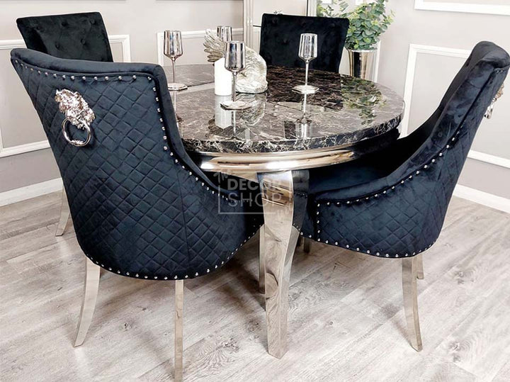 Dining Table with Chrome Legs - Louis