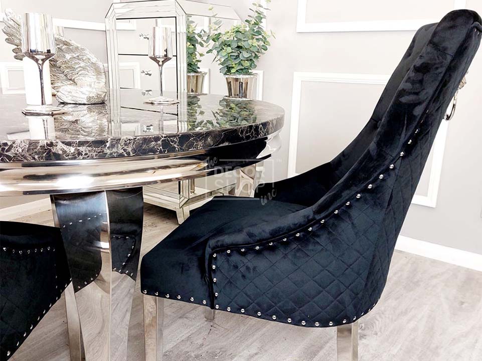 Dining Table with Chrome Legs - Louis