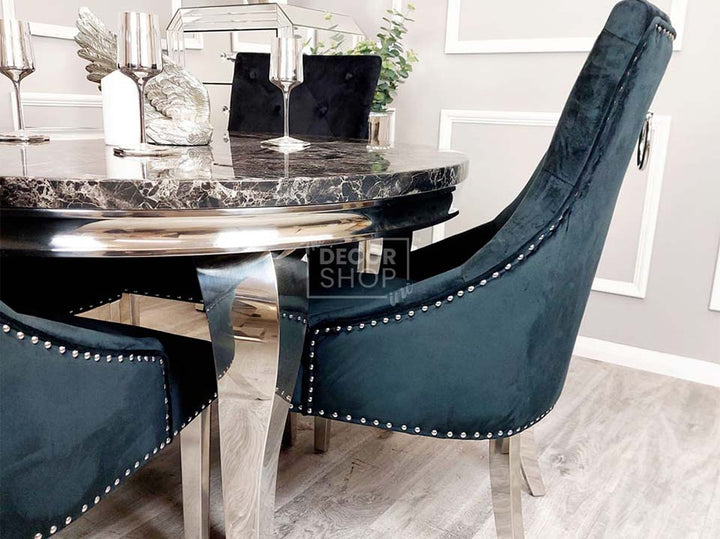 Dining Table with Chrome Legs - Louis