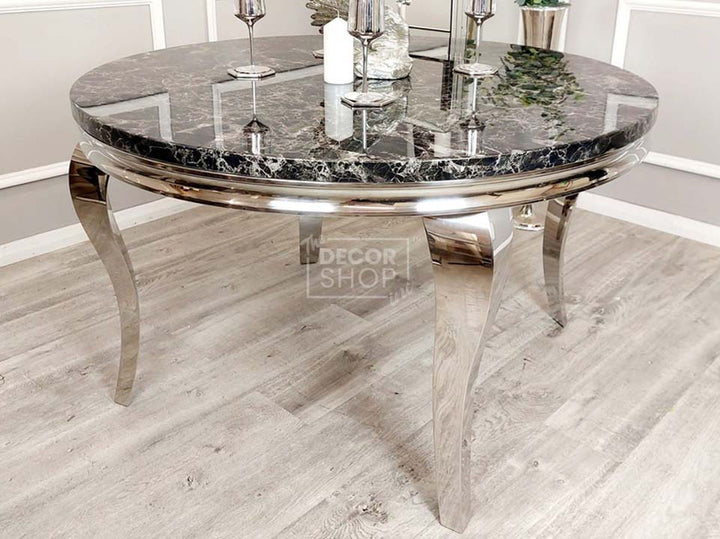 Dining Table with Chrome Legs - Louis