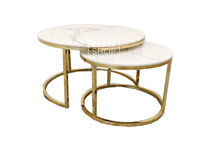 Cato Nest of 2 Short Round Coffee Table