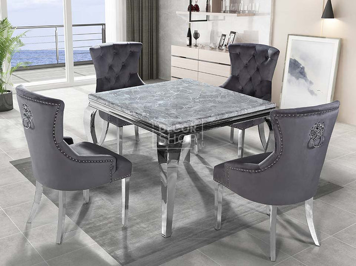 Dining Table with Chrome Legs - Louis