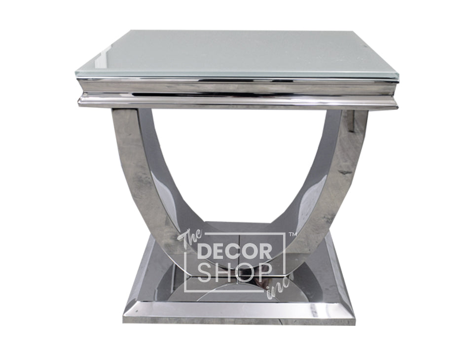 Small Lamp Table With Chrome Legs - Arial