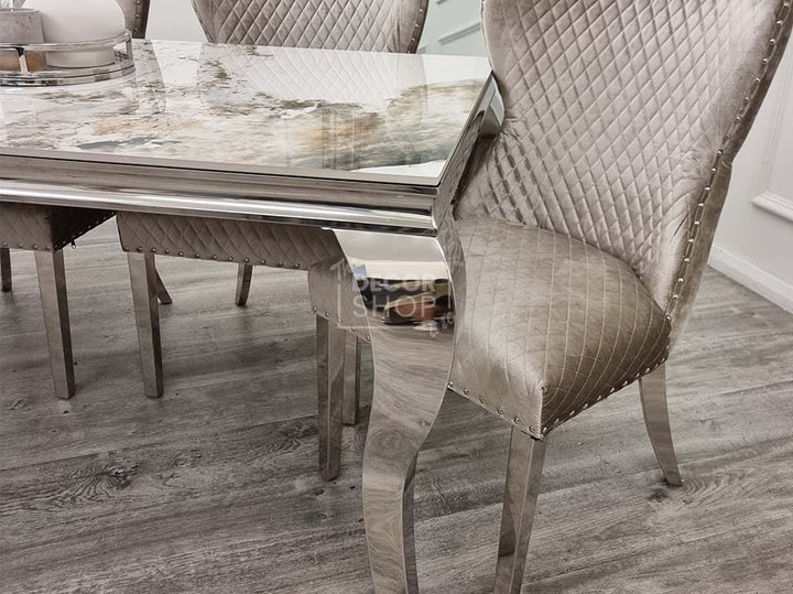 Dining Table with Chrome Legs - Louis