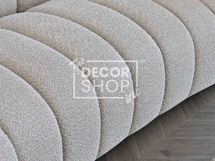 3 Seater Fabric Sofa in Iron Boucle - Astoria