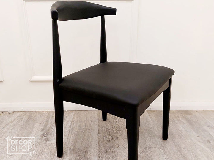 Wooden Dining Chair With Back - Elsa
