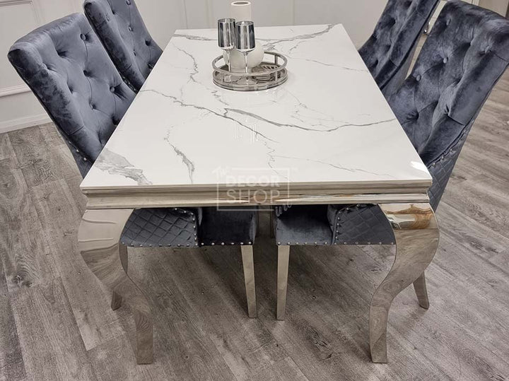 Dining Table with Chrome Legs - Louis