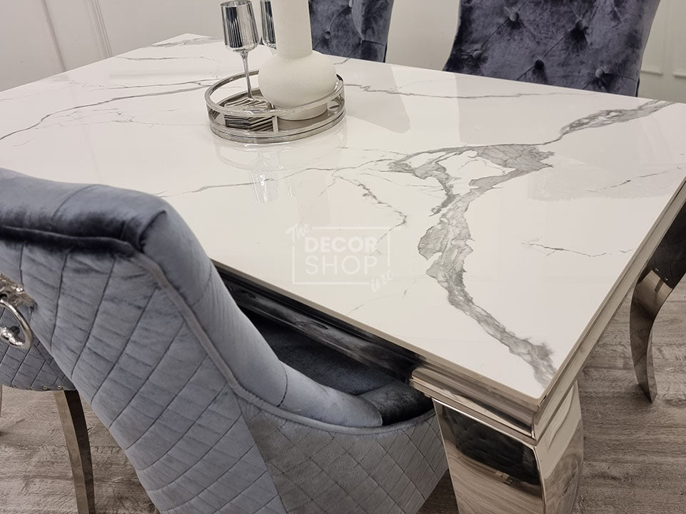 Dining Table with Chrome Legs - Louis