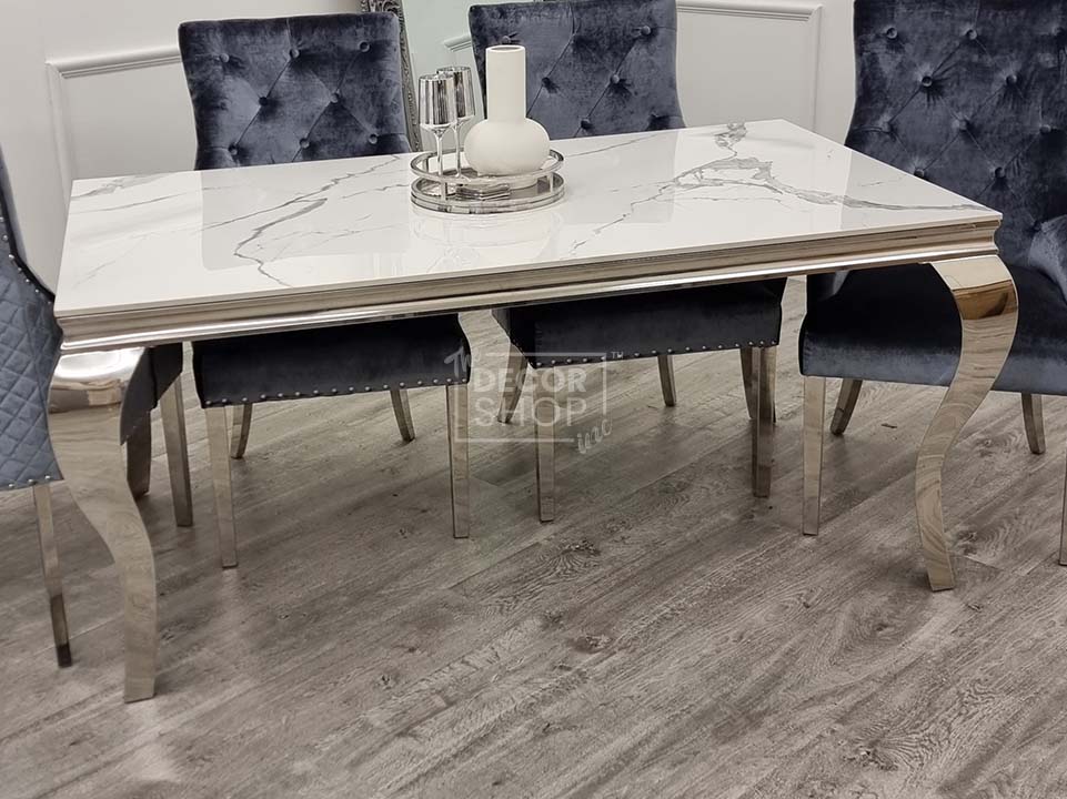 Dining Table with Chrome Legs - Louis