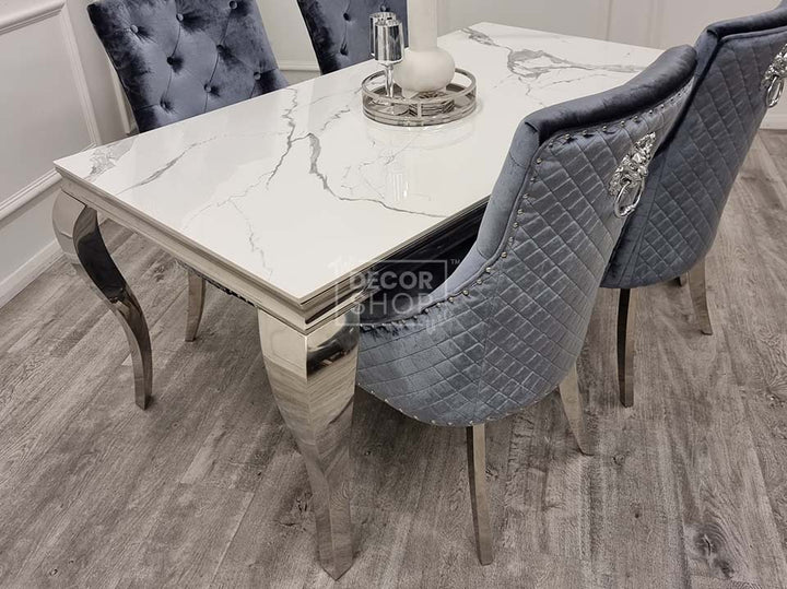 Dining Table with Chrome Legs - Louis