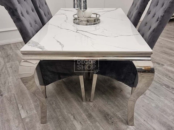 Dining Table with Chrome Legs - Louis