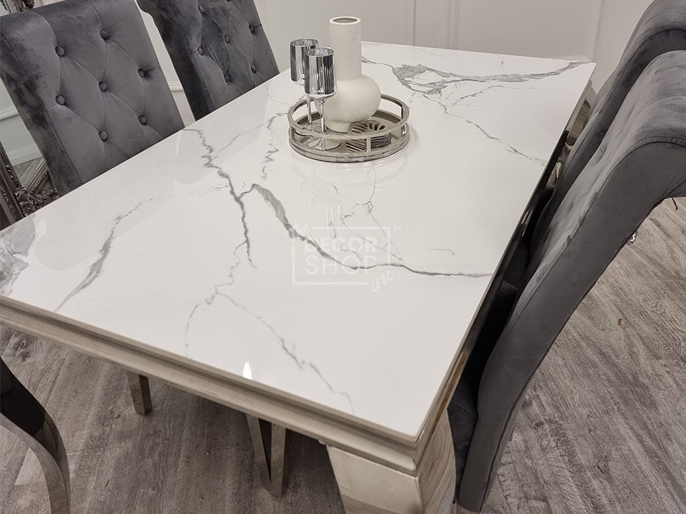 Dining Table with Chrome Legs - Louis