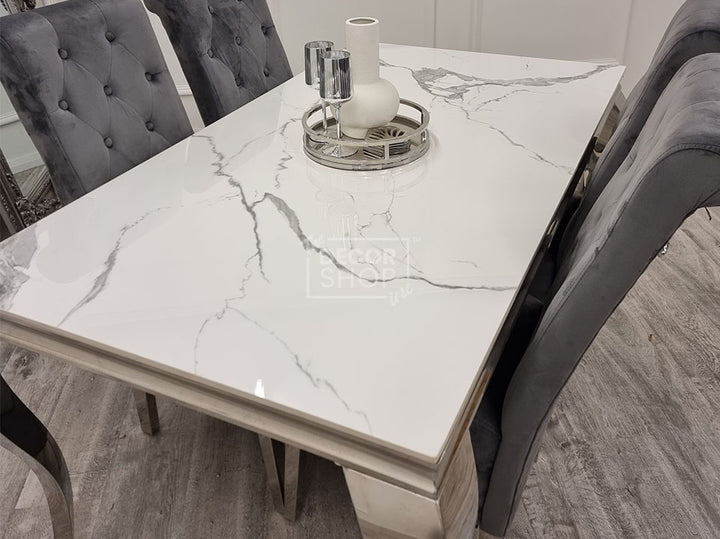 Dining Table with Chrome Legs - Louis