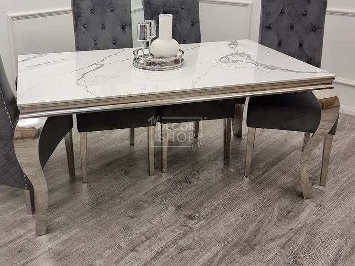 Dining Table with Chrome Legs - Louis