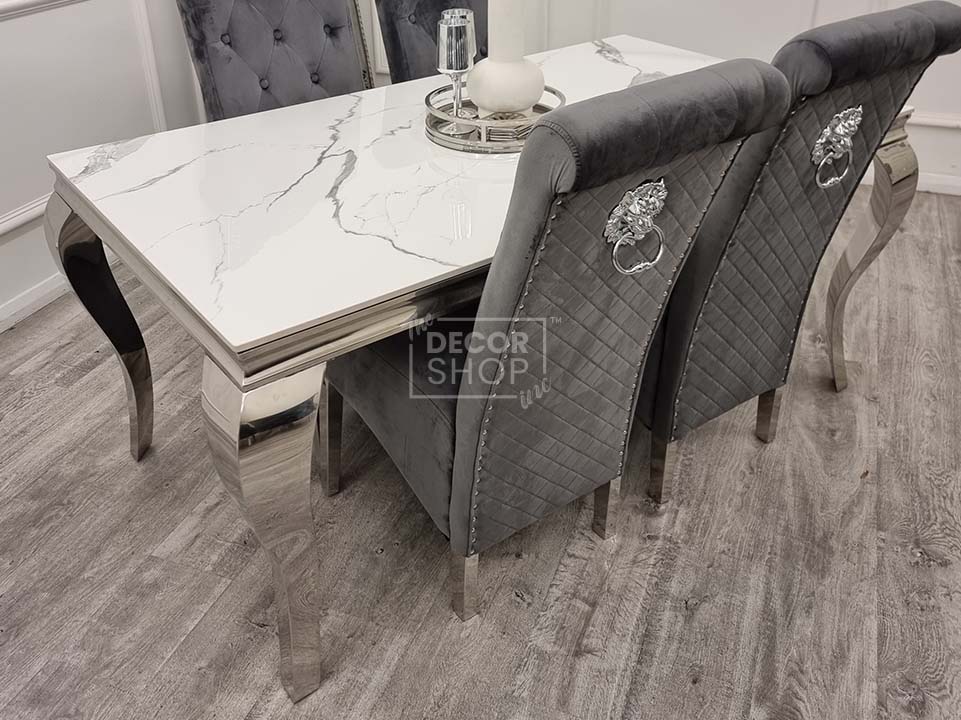 Dining Table with Chrome Legs - Louis
