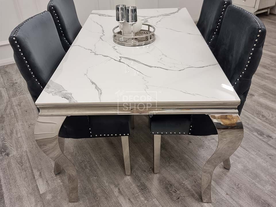 Dining Table with Chrome Legs - Louis