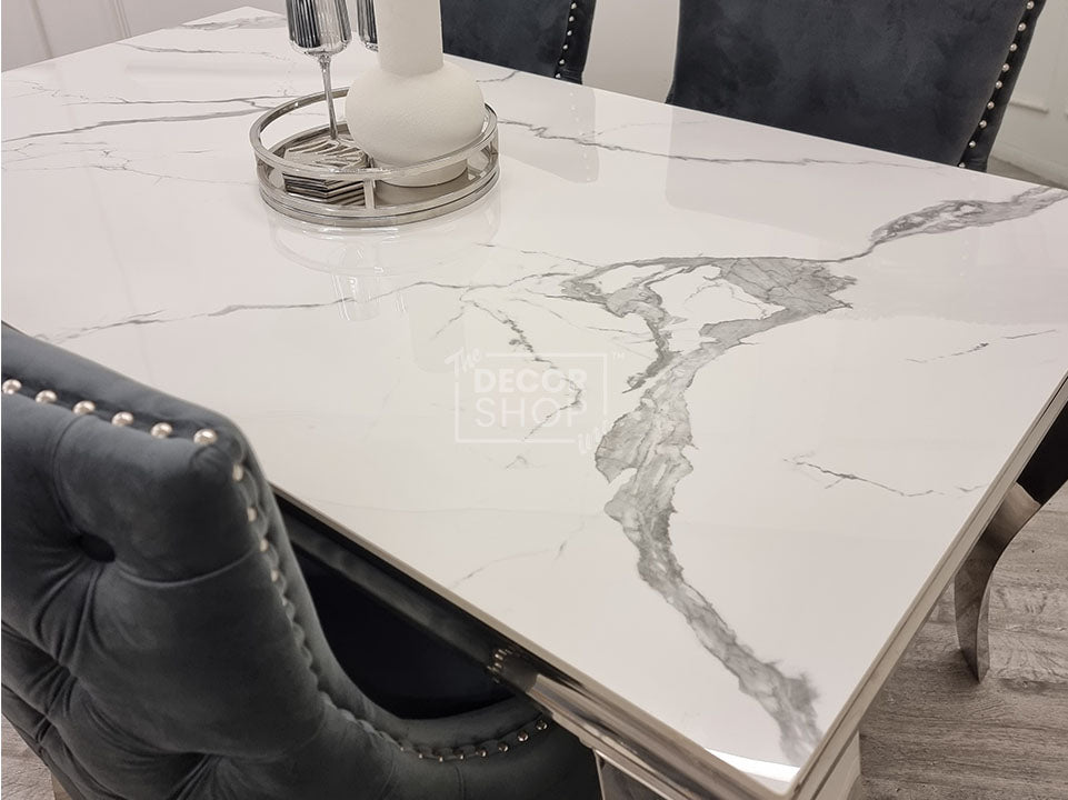 Dining Table with Chrome Legs - Louis