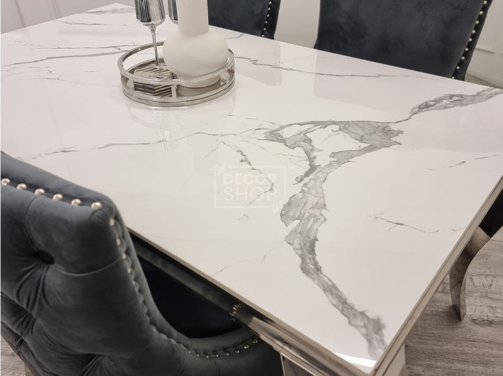 Dining Table with Chrome Legs - Louis