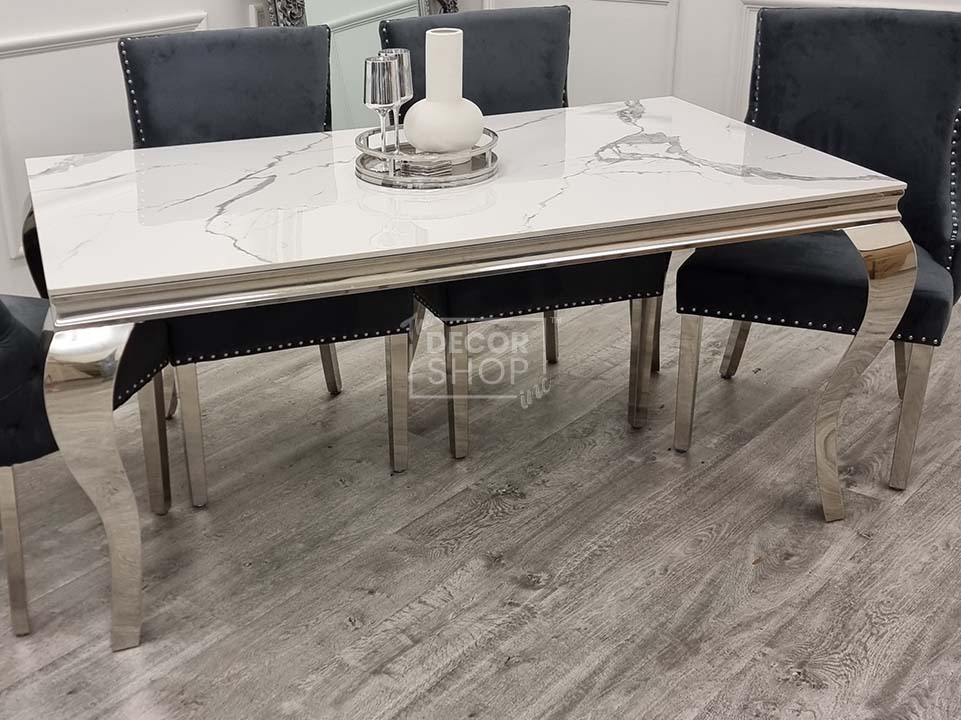 Dining Table with Chrome Legs - Louis
