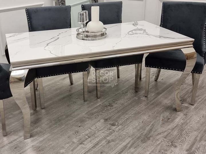 Dining Table with Chrome Legs - Louis