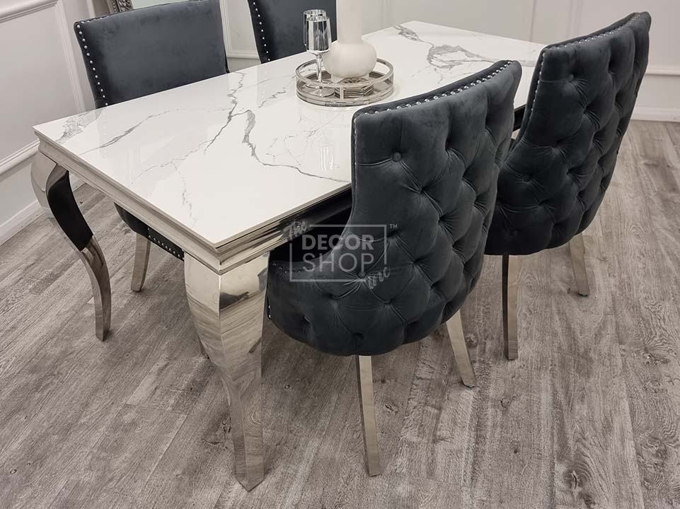 Dining Table with Chrome Legs - Louis