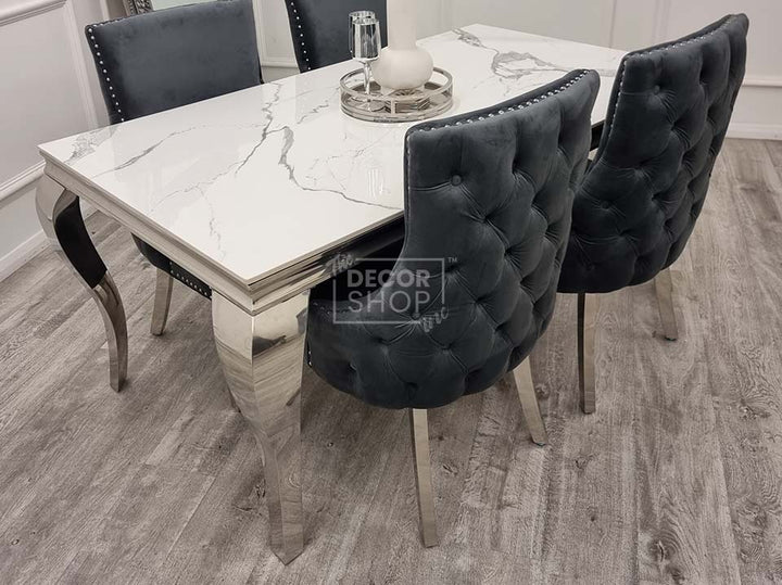 Dining Table with Chrome Legs - Louis