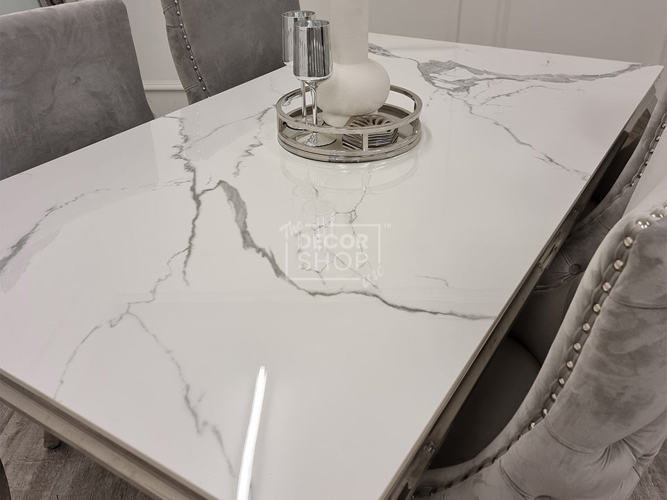 Dining Table with Chrome Legs - Louis