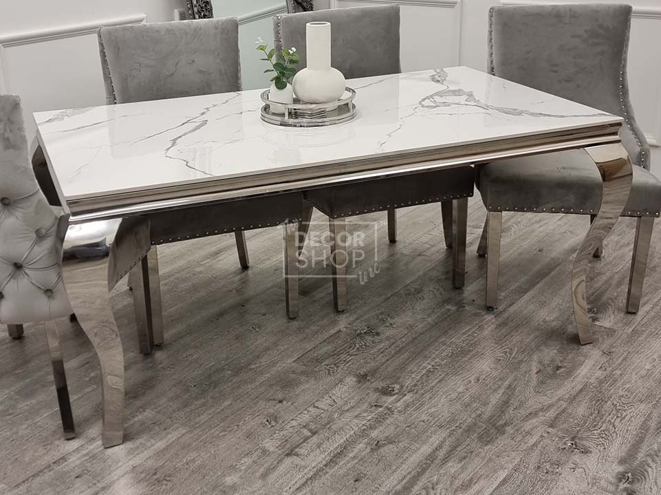 Dining Table with Chrome Legs - Louis