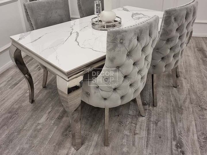 Dining Table with Chrome Legs - Louis