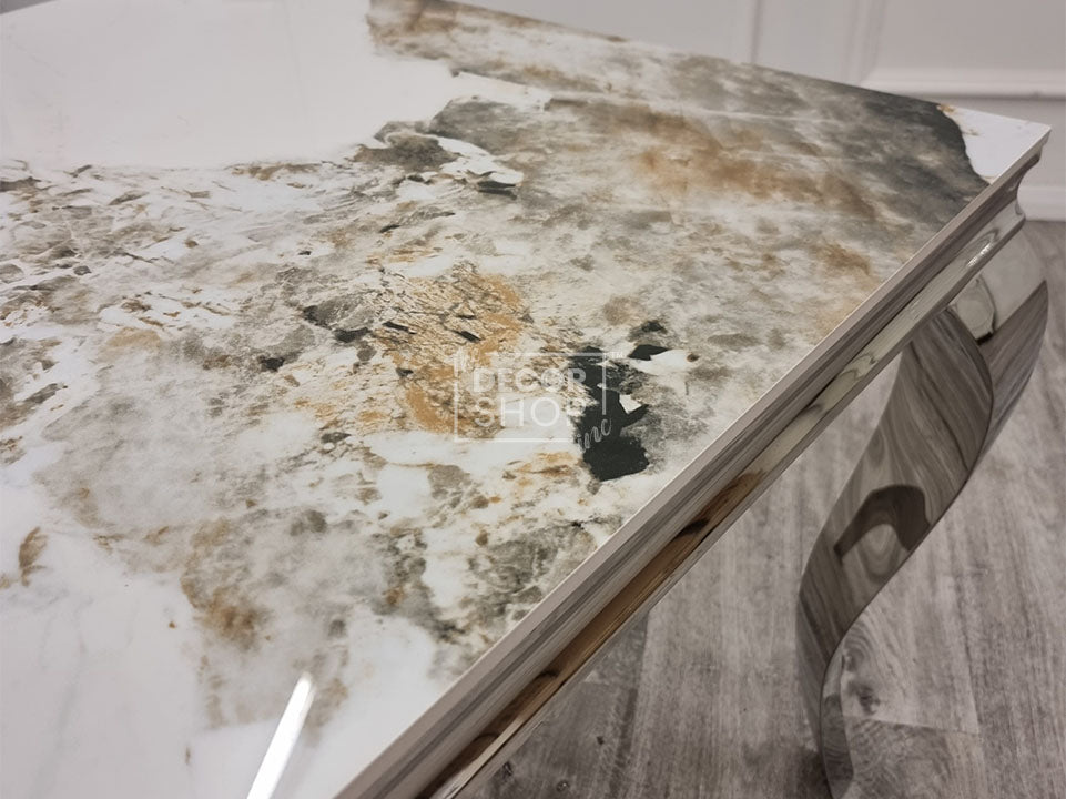 Dining Table with Chrome Legs - Louis