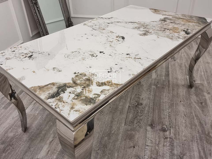 Dining Table with Chrome Legs - Louis